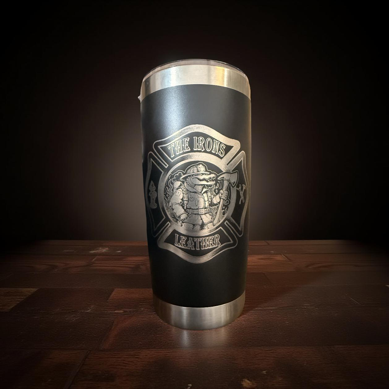 The Irons Leather | Gator Maltese Cross Insulated Tumbler
