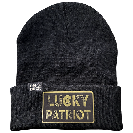 Lucky Patriot DRIDUCK Leather Patch Beanie