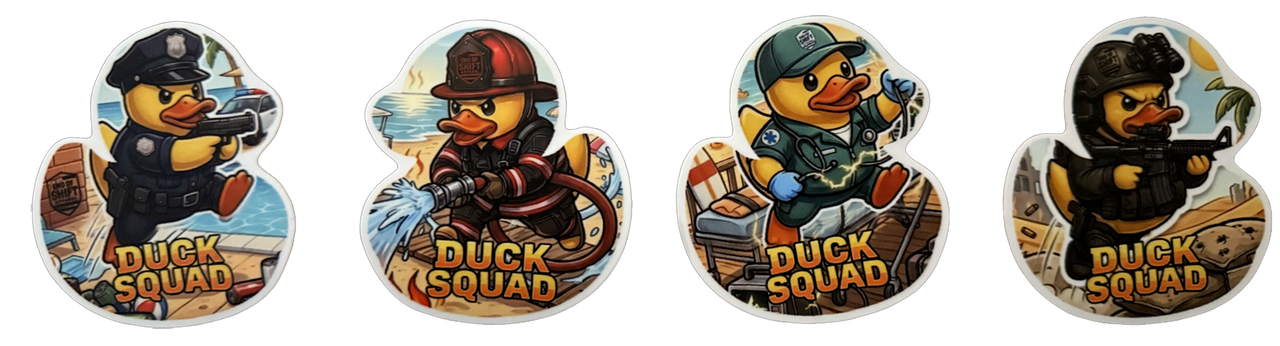 Duck Squad: Summer Patrol Vinyl Stickers (3")