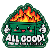 All Good morale patch front, transparent background