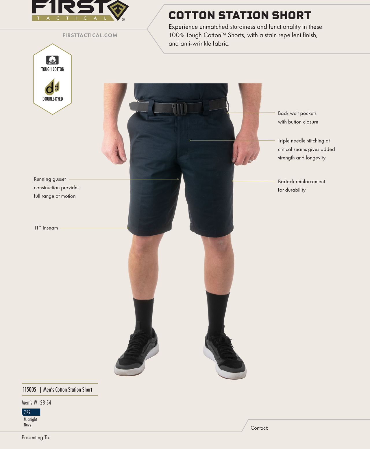 Men's First Tactical Uniform Station Short